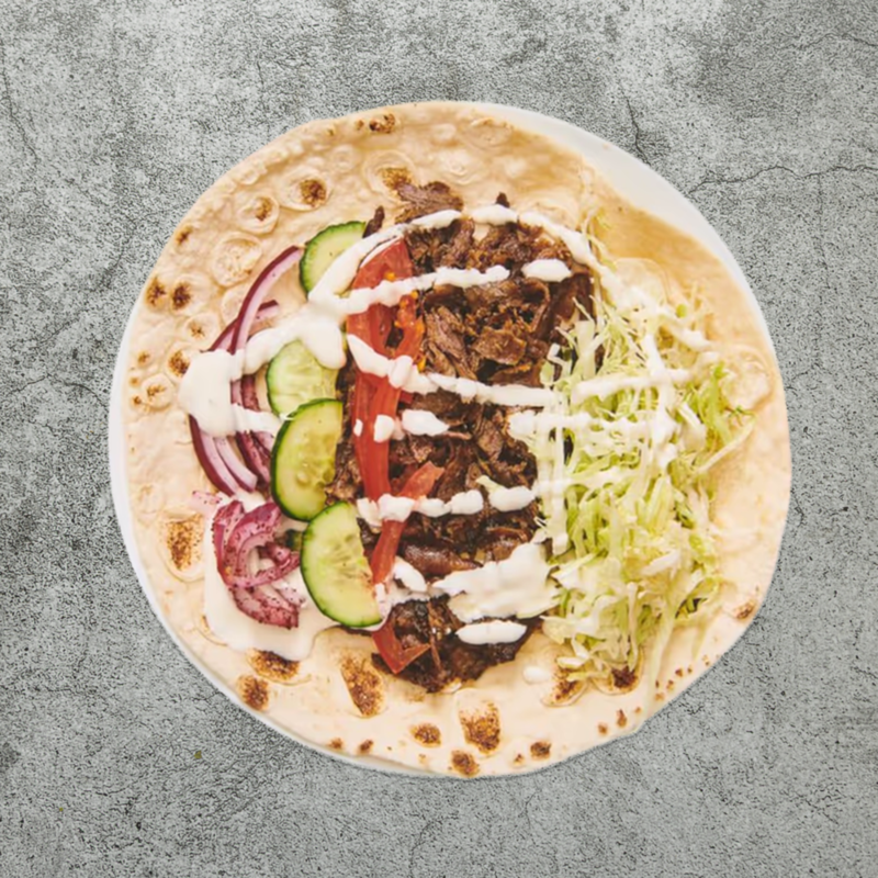 93. Kæmpe rulle med kebab